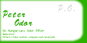 peter odor business card