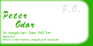 peter odor business card